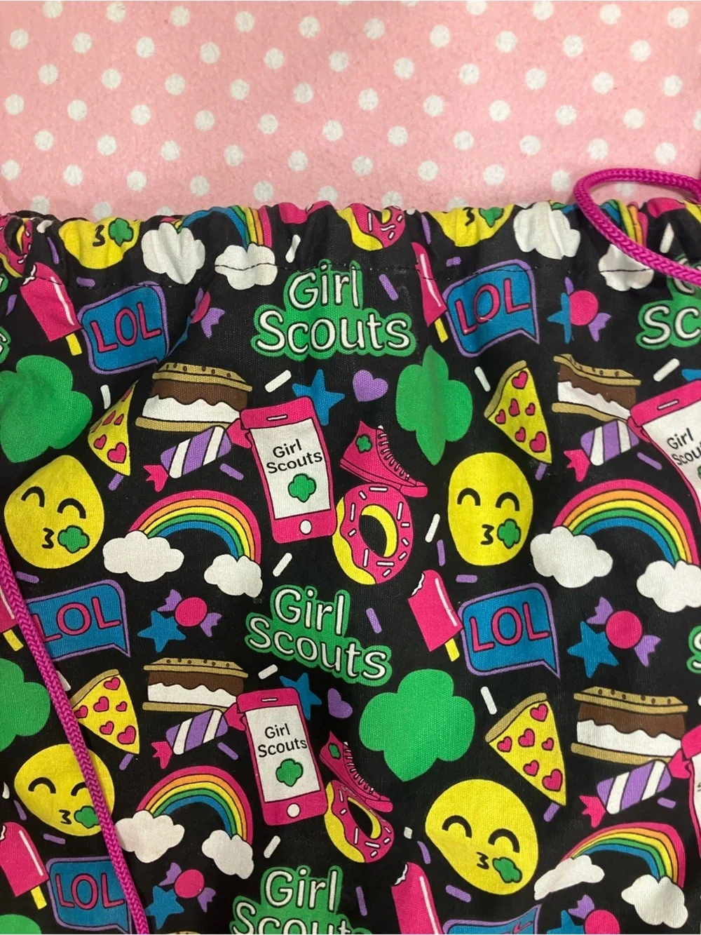Girl Scouts of America drawstring backpack